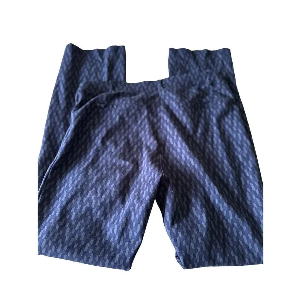 Beta Brand women’s straight leg blue chevron classic dress pant yoga pants size